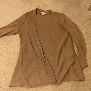 LOFT cardigan, Medium petite, Tan/ Brown